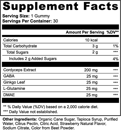 Gomas Cordyceps Energia